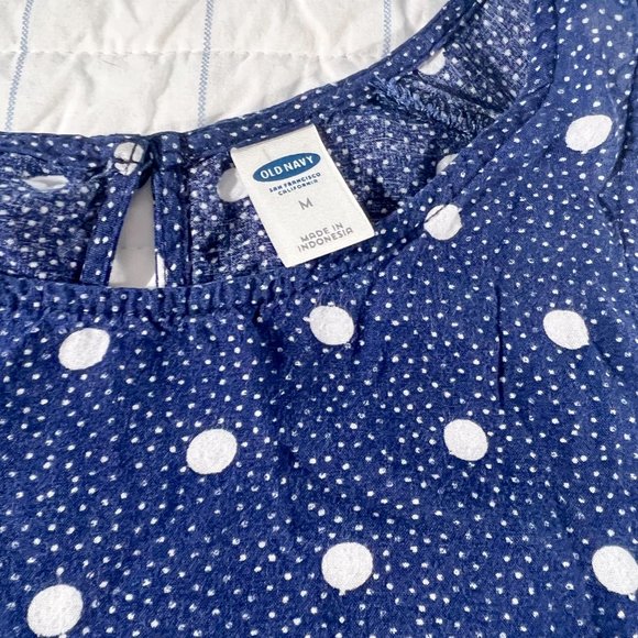 Old Navy Blue Polka Dot Swing Top for Women Size M - Picture 6 of 9